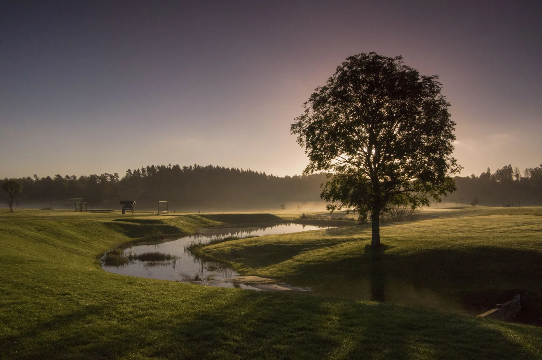 Kväll vid golfbanan
